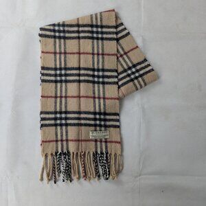 Burberry Designer Check Scarf Beige | Cashmere Wool Blend | Unisex